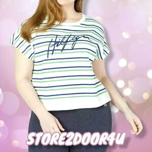 Tommy Hilfiger Sport Women's Workout Sweatshirt Athletic Plus 3X Stretch NEW